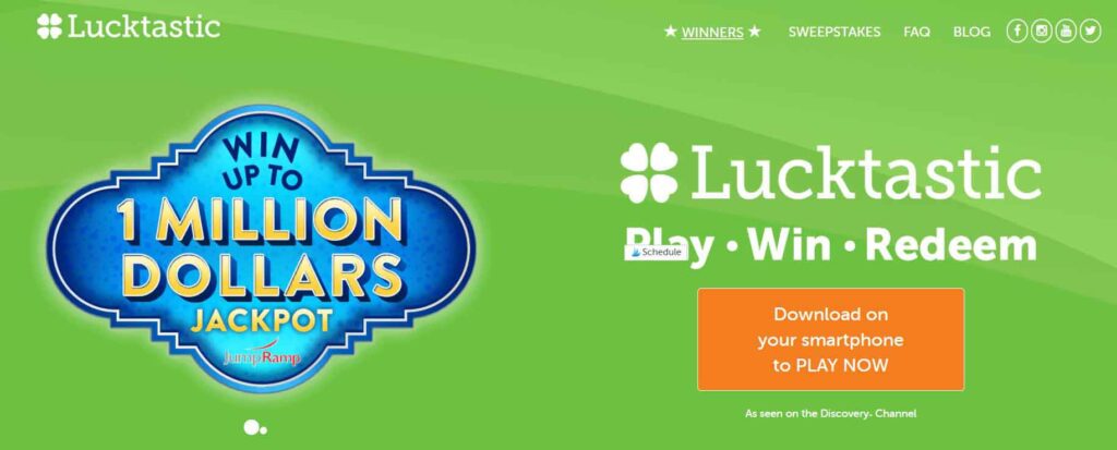 get paid to play games - lucktastic
