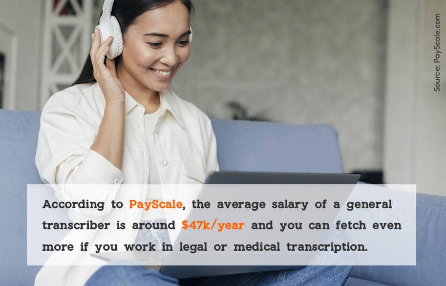 online transcription typing jobs you can do from home - side hustle ideas
