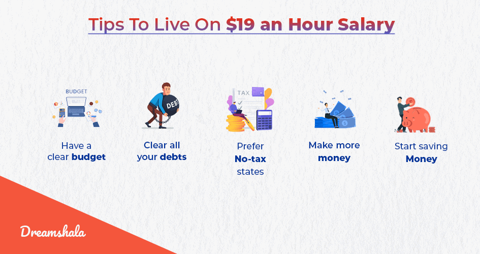 tips to live off with 19 an hour salary