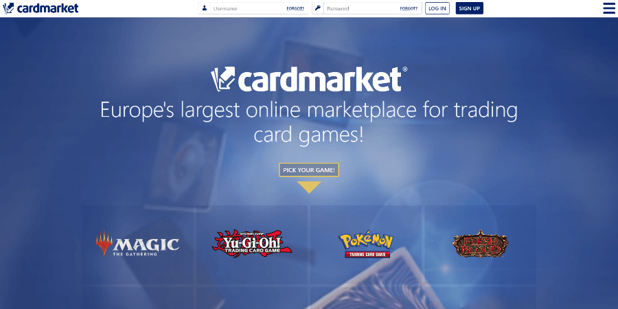 Cardmarket website screenshot | taken while I was looking for where to sell Yugioh cards