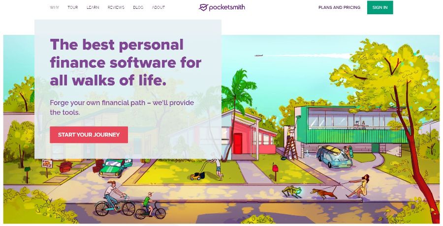 Screenshot of PocketSmith website - YNAB alternatives