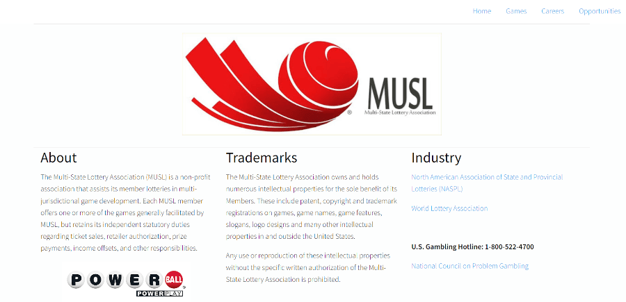 Landing page of the MUSL Website.