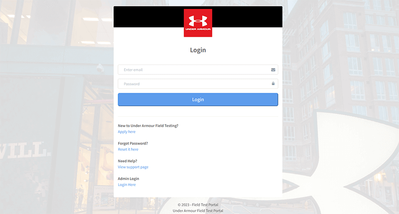 under armour product tester sign up