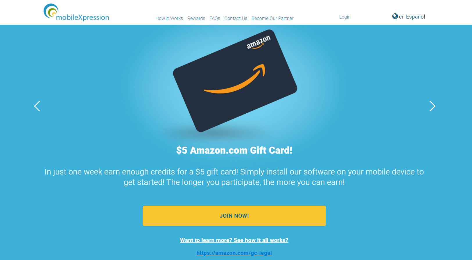 Earn Free Amazon Gift Cards - MobileXpression