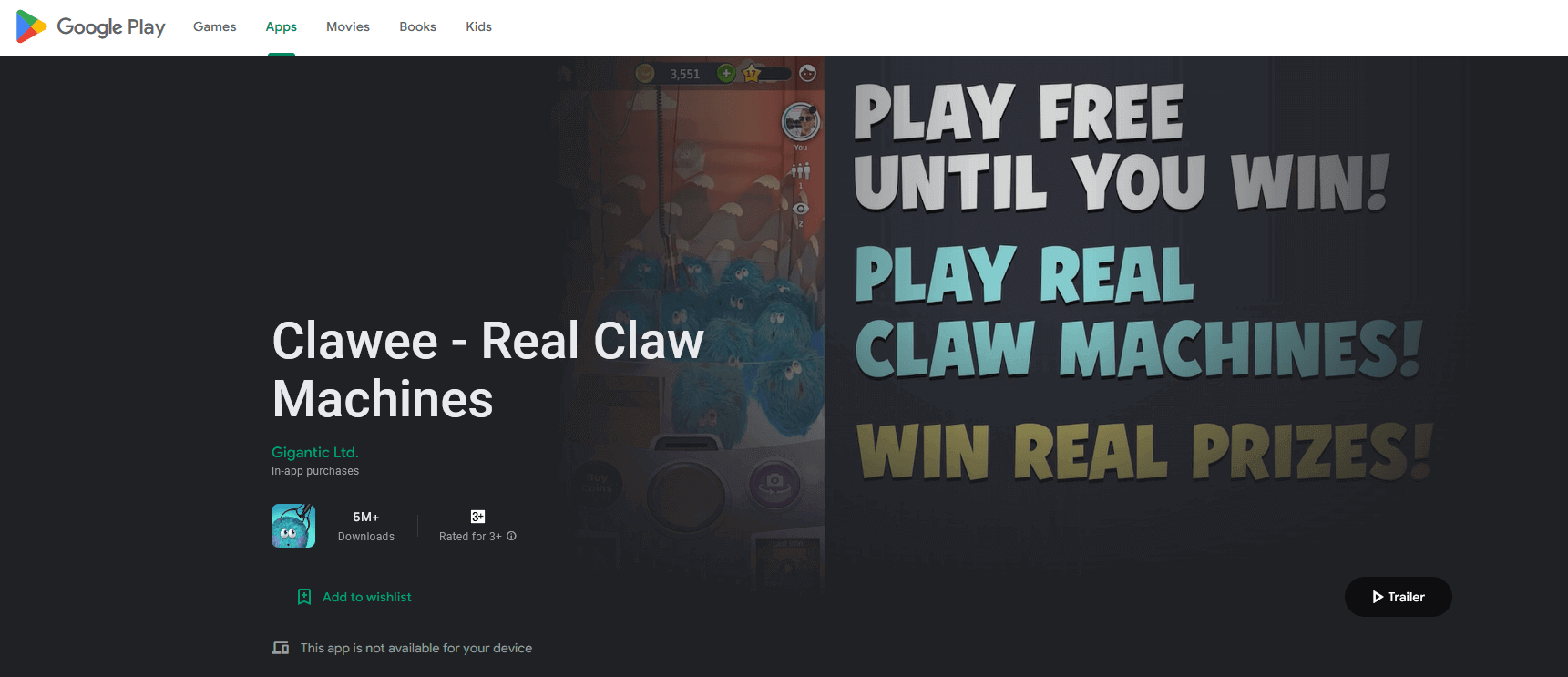 Clawee app on google play store