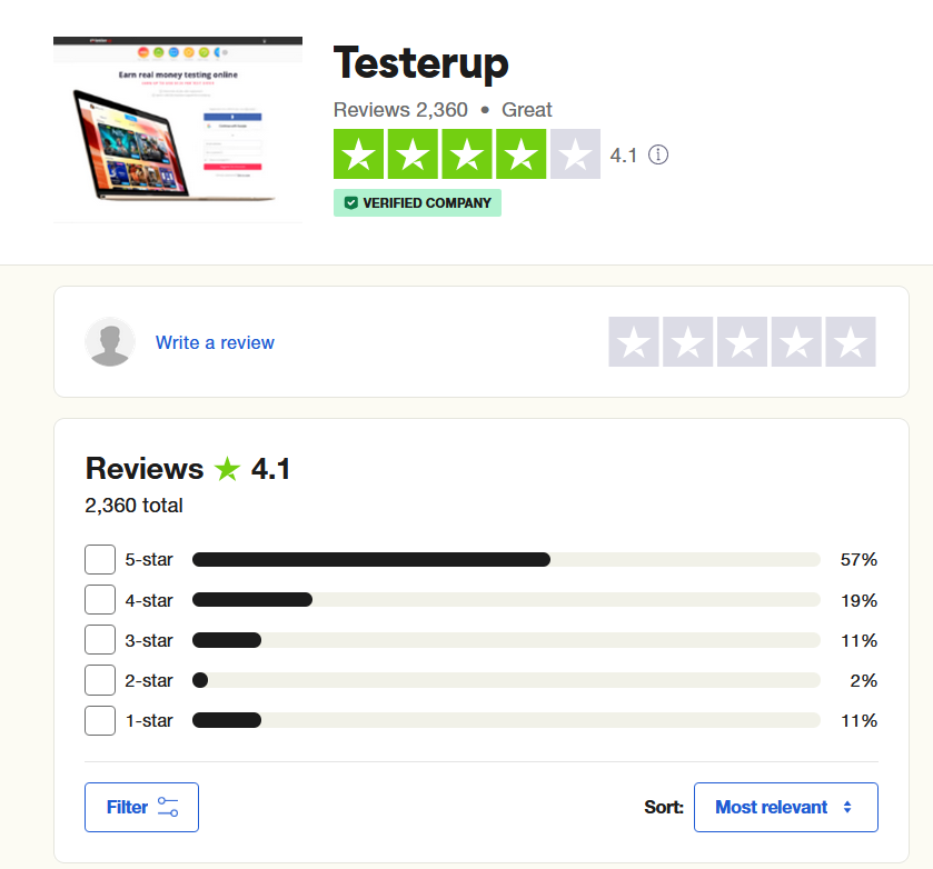 Trustpilot Ratings and Reviews