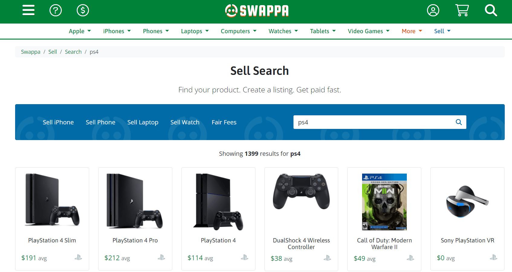 where to sell ps4 - Swappa