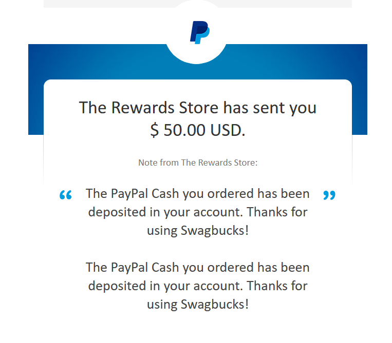 Swagbucks Payment proof