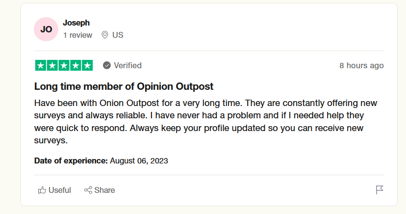 Opinion Outpost Reviews on Trustpilot 