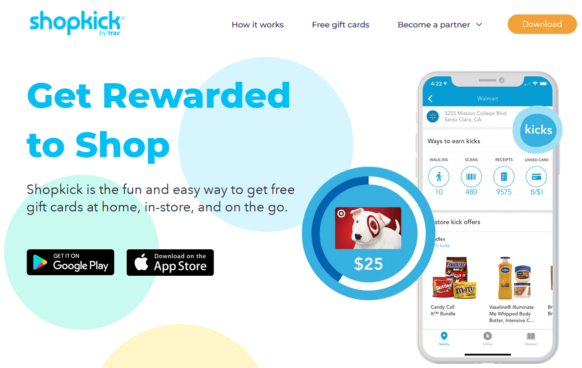 ShopKick Website Homepage Screenshot