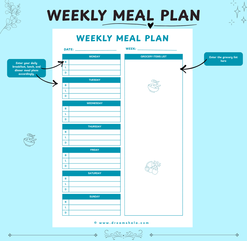 meal planner - budgeting hacks